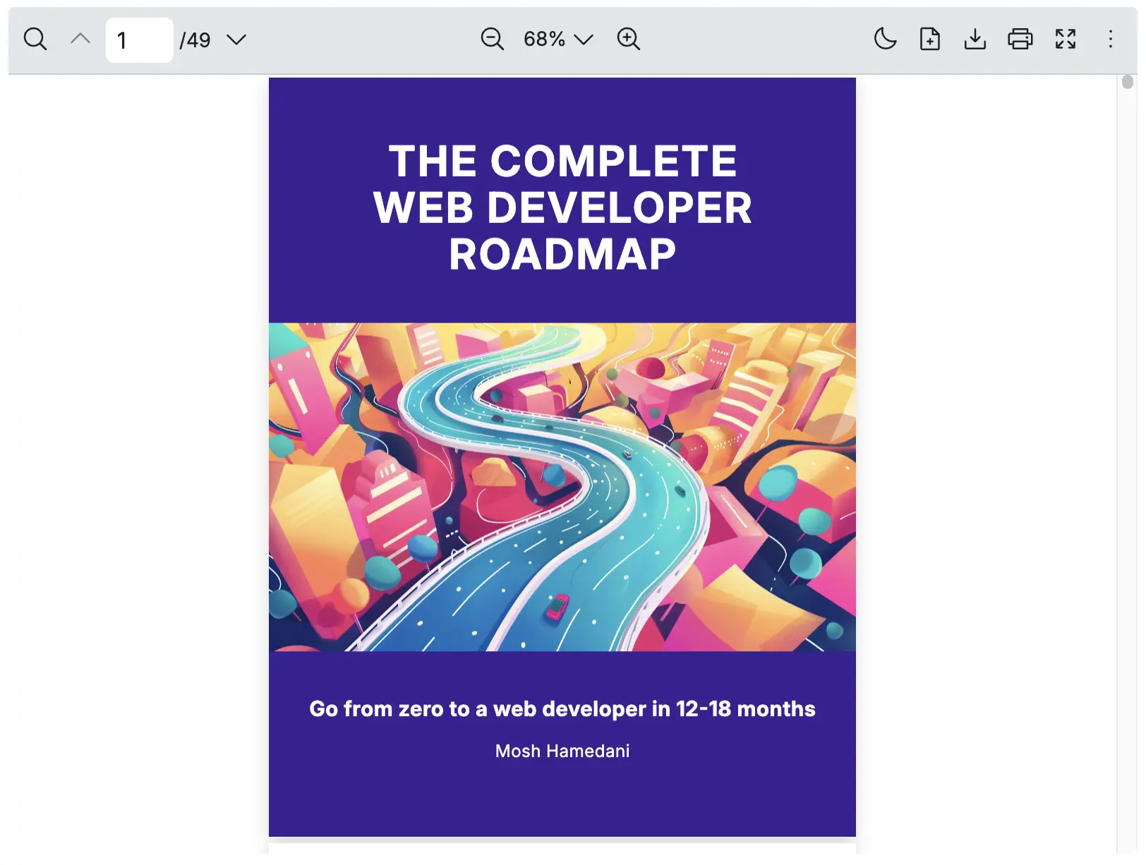 Example of a left sidebar is hidden - React PDF Viewer
