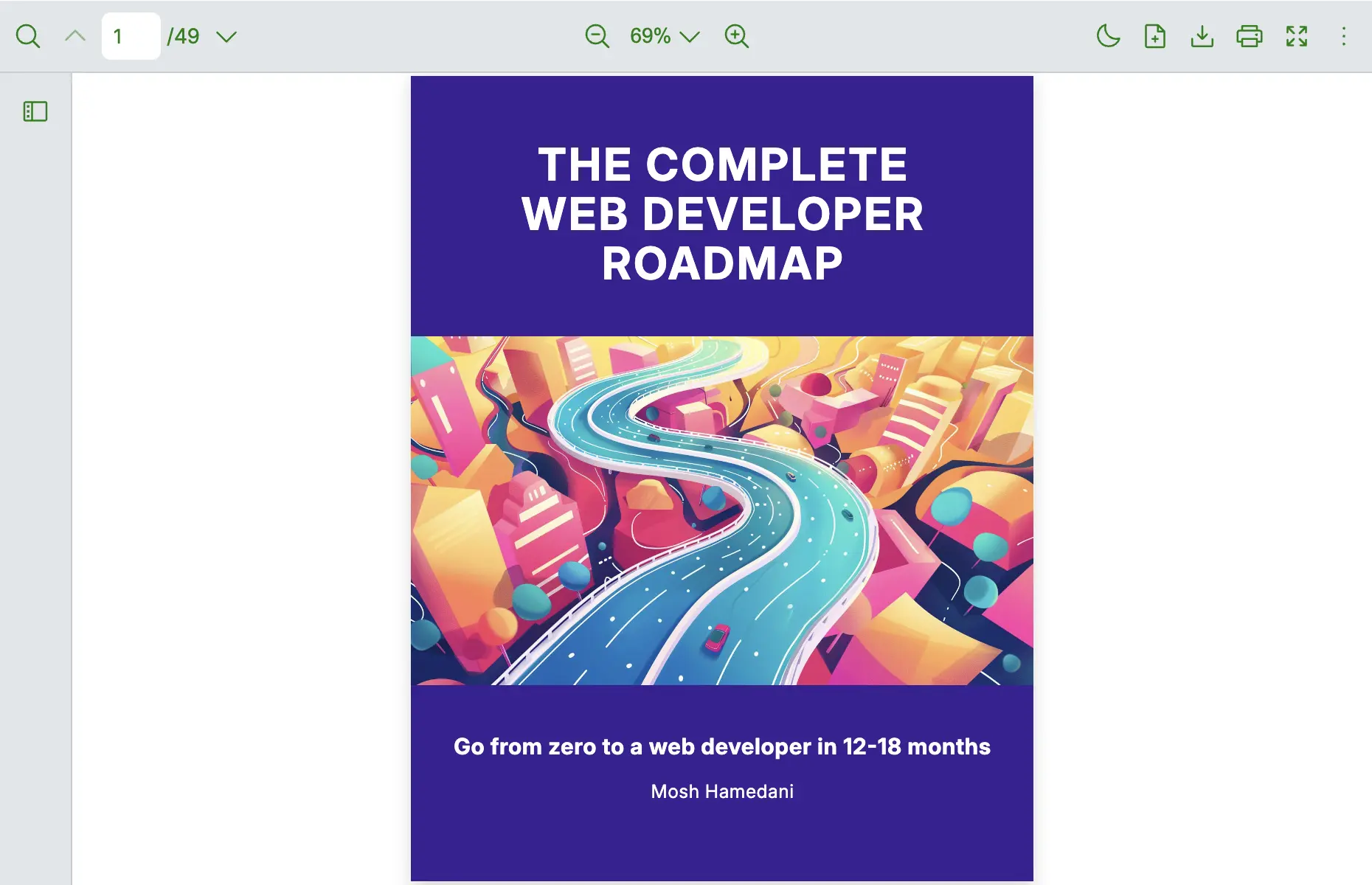 An image of how React PDF will be displayed with overriding font color in light mode
